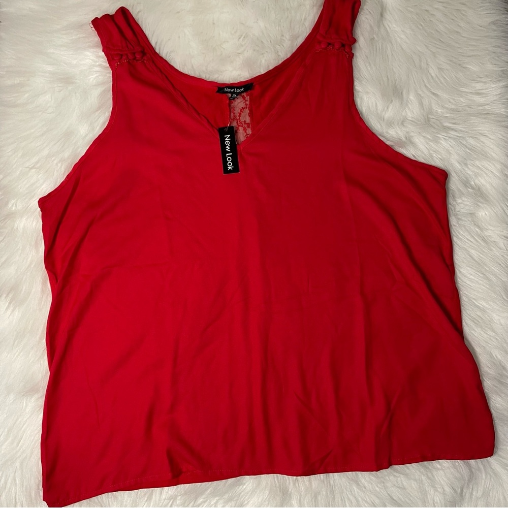 New Look Red Tank Top Blouse